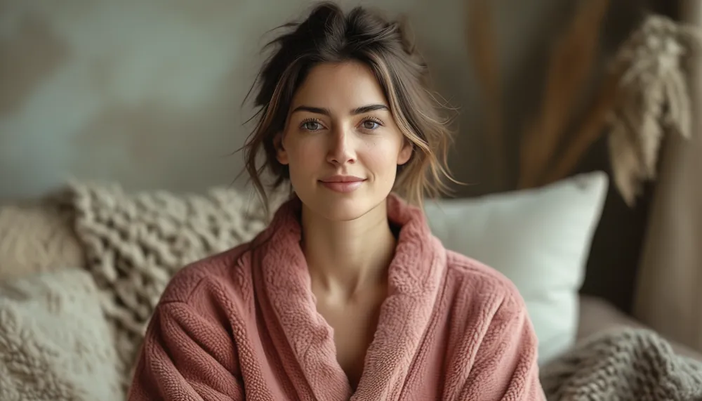 Woman in comfortable loungewear at home